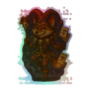 Evil Jester - Holografische Kiss-Cut Aufkleber 8x8cm | 10x10cm | 14x14cm