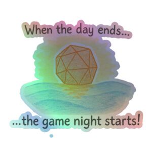 Game Night Starts - Holografische Kiss-Cut Aufkleber 8x8cm | 10x10cm | 14x14cm