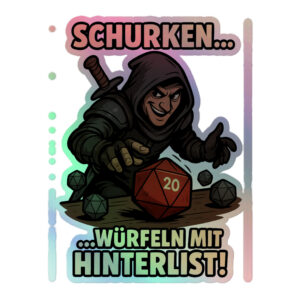 Hinterlist - Holografische Kiss-Cut Aufkleber 8x8cm | 10x10cm | 14x14cm