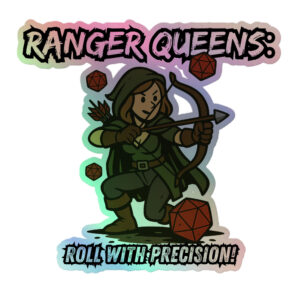 Ranger Queens roll with Attitude - Holografische Kiss-Cut Aufkleber 8x8cm | 10x10cm | 14x14cm