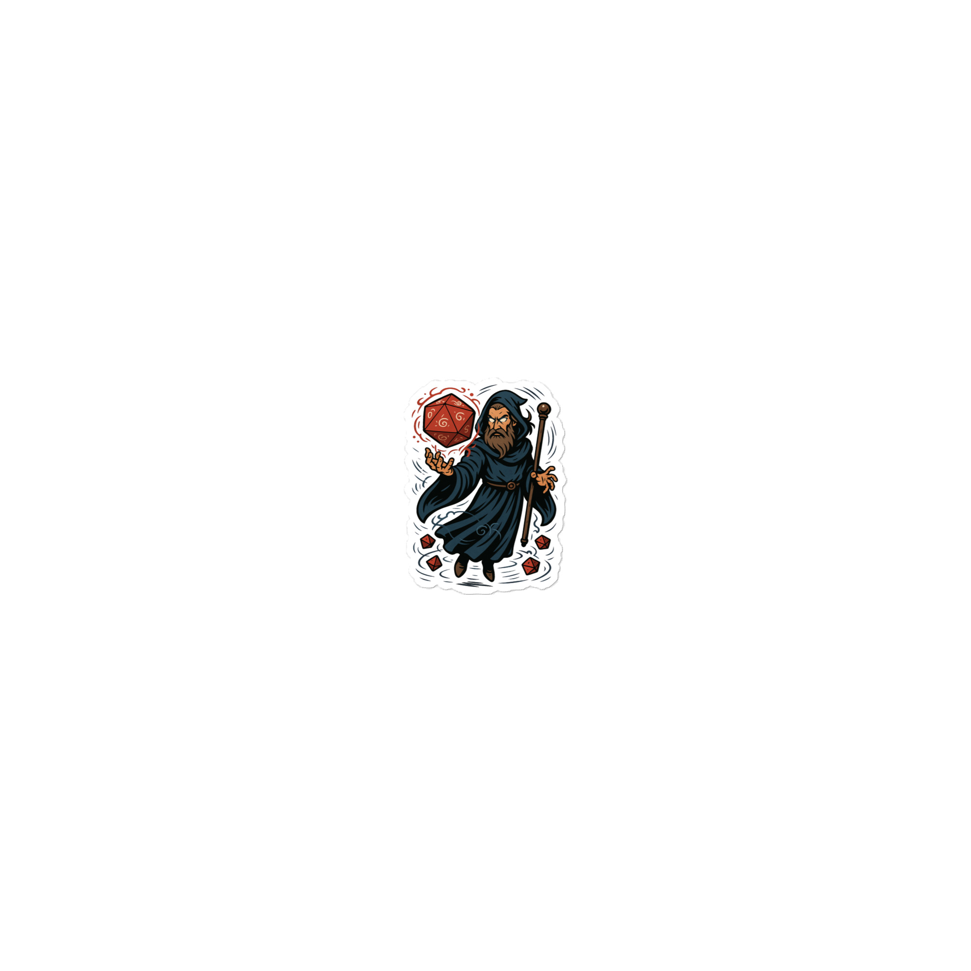 Arcane Dice Mage - Blasenfreie Aufkleber 3″×3″ | 4″×4″ | 5.5″×5.5″ | 15″×3.75"