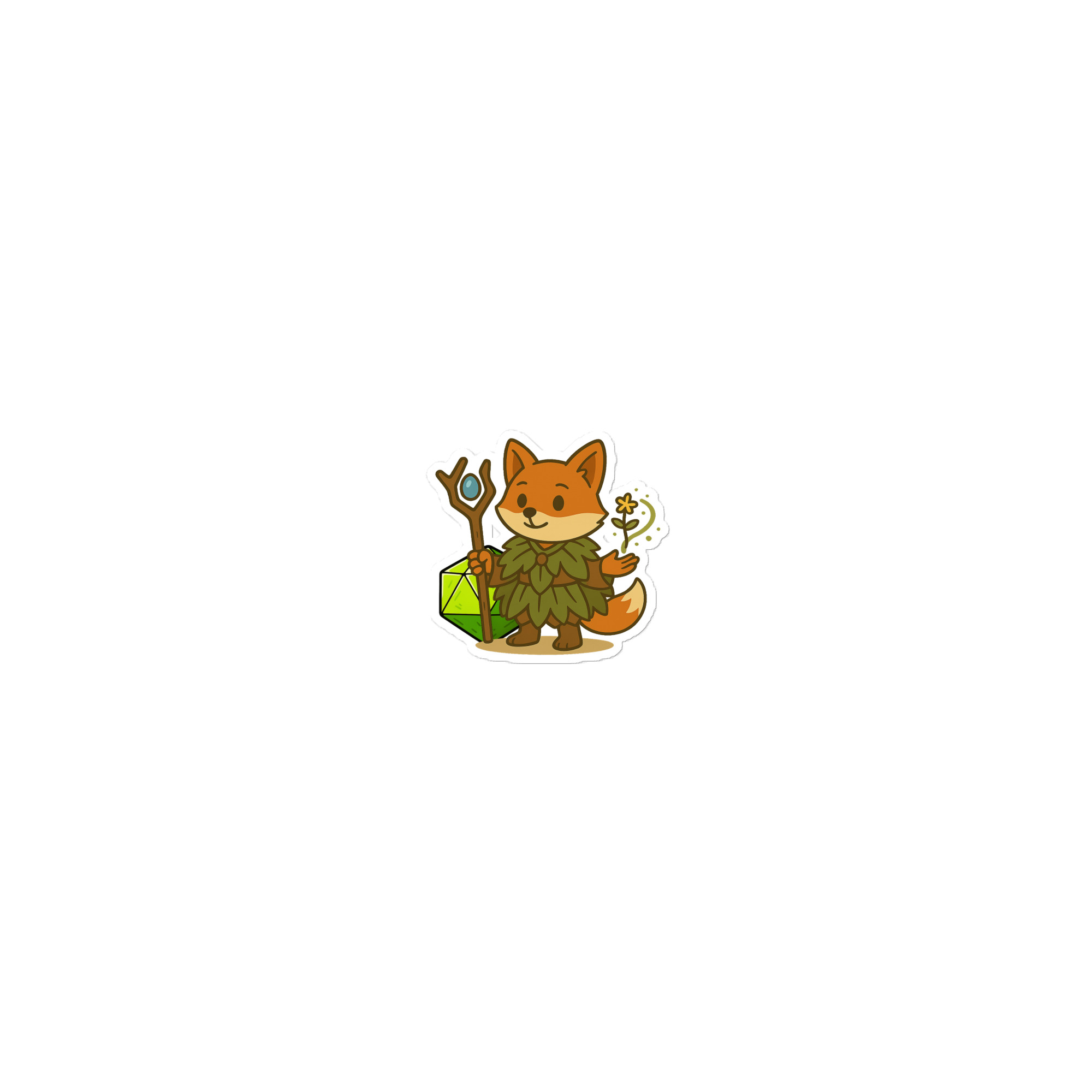 Dice Druid - Blasenfreie Aufkleber 3″×3″ | 4″×4″ | 5.5″×5.5″ | 15″×3.75"