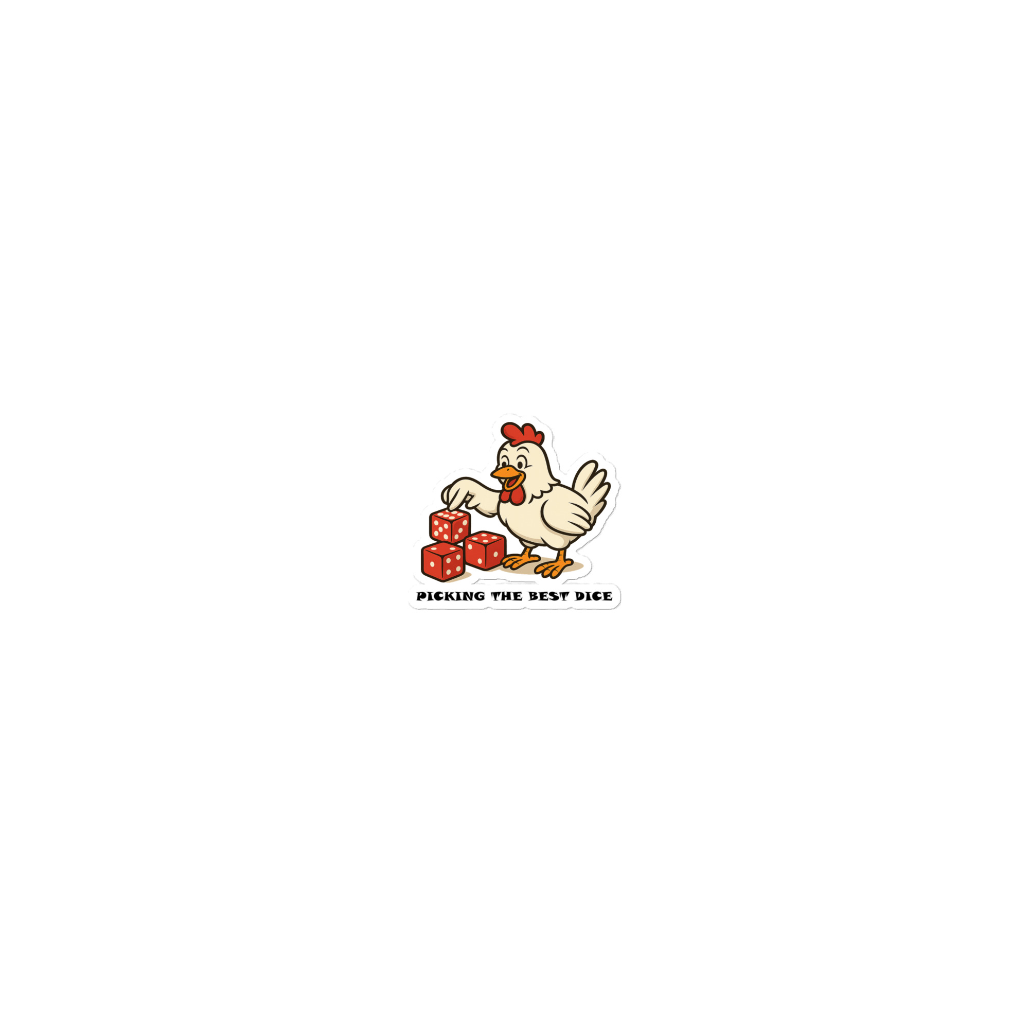 Dice Picking - Blasenfreie Aufkleber 3″×3″ | 4″×4″ | 5.5″×5.5″ | 15″×3.75"