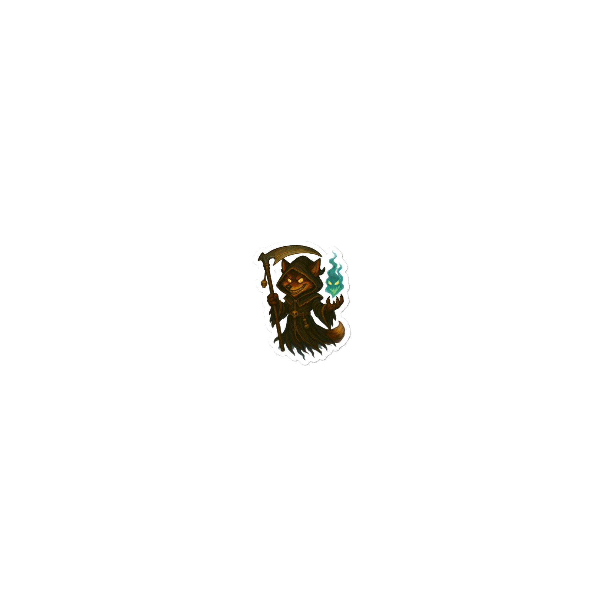 Fox Reaper - Blasenfreie Aufkleber 3″×3″ | 4″×4″ | 5.5″×5.5″ | 15″×3.75"