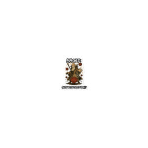 Mages roll with Attitude - Blasenfreie Aufkleber 3″×3″ | 4″×4″ | 5.5″×5.5″ | 15″×3.75"