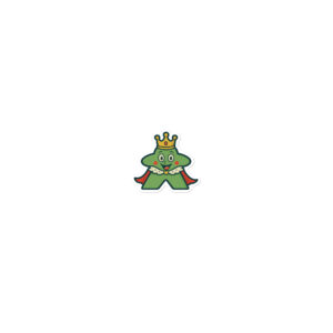 Royal green Meeple – Royal Meeple Edition - Blasenfreie Aufkleber 3″×3″ | 4″×4″ | 5.5″×5.5″ | 15″×3.75"