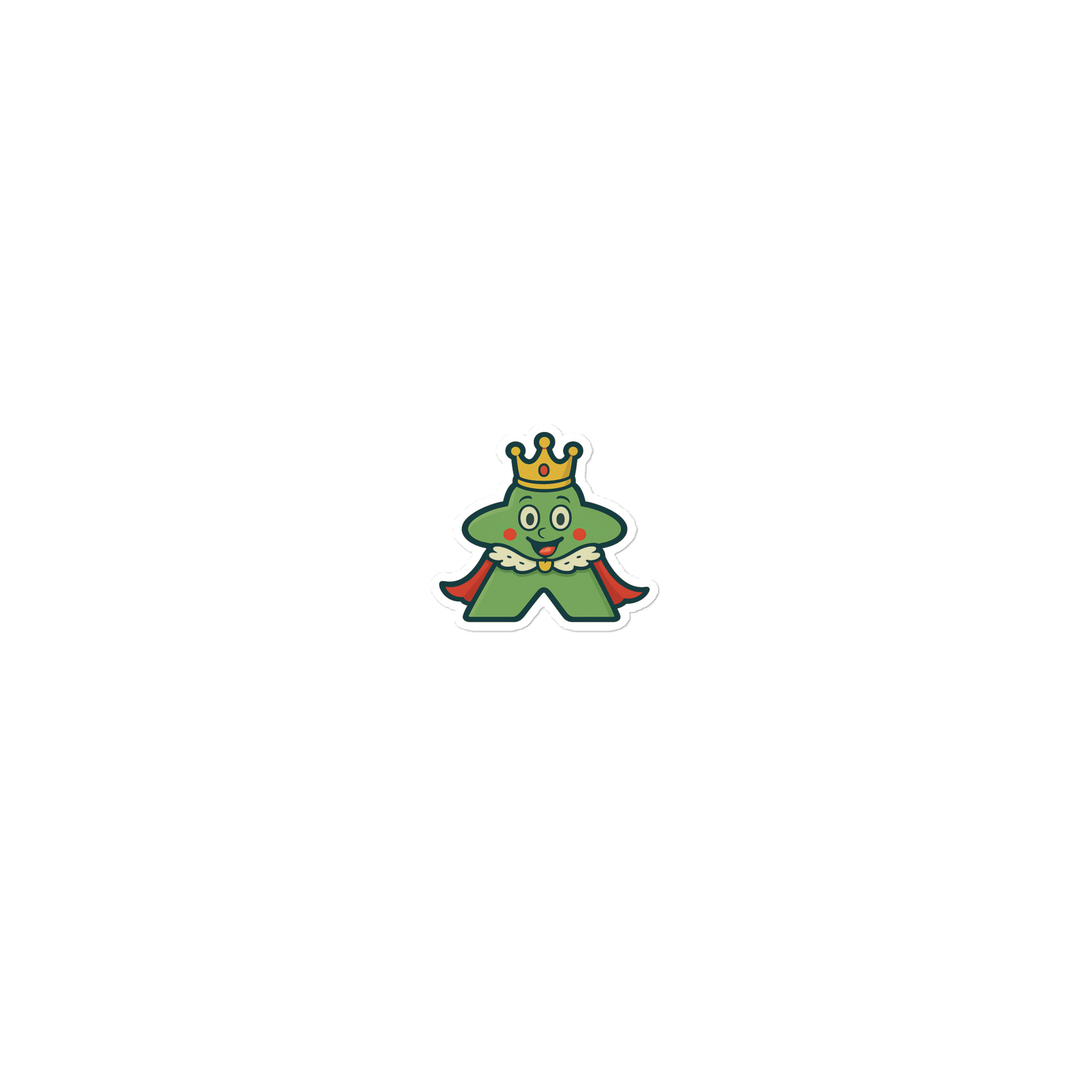 Royal green Meeple – Royal Meeple Edition - Blasenfreie Aufkleber 3″×3″ | 4″×4″ | 5.5″×5.5″ | 15″×3.75"