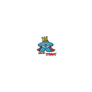 Tabletop Tyrant – Royal Meeple Edition - Blasenfreie Aufkleber 3″×3″ | 4″×4″ | 5.5″×5.5″ | 15″×3.75"