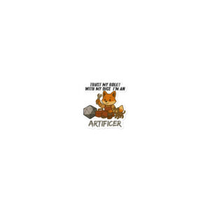 Dicefox Artificer – Trust my roll(e)! - Blasenfreie Aufkleber 3″×3″ | 4″×4″ | 5.5″×5.5″ | 15″×3.75"