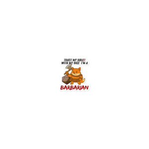 Dicefox Barbarian – Trust my roll(e)! - Blasenfreie Aufkleber 3″×3″ | 4″×4″ | 5.5″×5.5″ | 15″×3.75"