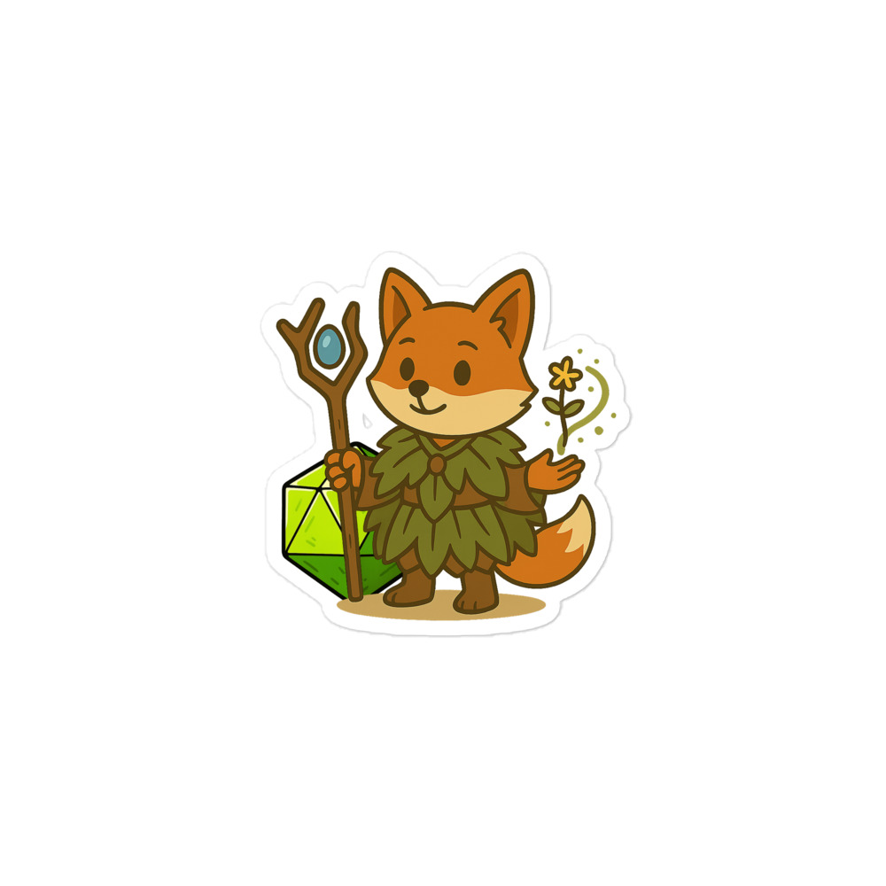 Dice Druid - Blasenfreie Aufkleber 3″×3″ | 4″×4″ | 5.5″×5.5″ | 15″×3.75" – Bild 2