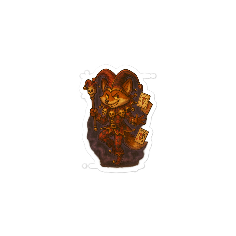 Evil Jester - Blasenfreie Aufkleber 3″×3″ | 4″×4″ | 5.5″×5.5″ | 15″×3.75" – Bild 2