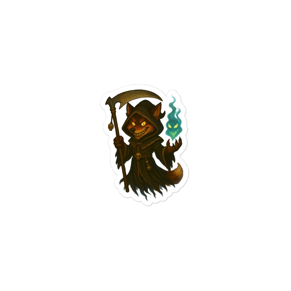 Fox Reaper - Blasenfreie Aufkleber 3″×3″ | 4″×4″ | 5.5″×5.5″ | 15″×3.75" – Bild 2
