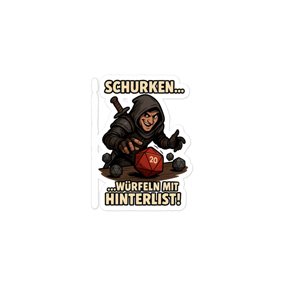 Hinterlist - Blasenfreie Aufkleber 3″×3″ | 4″×4″ | 5.5″×5.5″ | 15″×3.75" – Bild 2