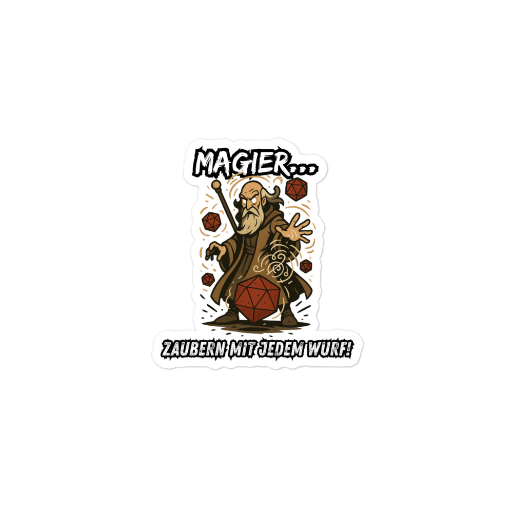 Magier zaubern mit jedem Wurf - Blasenfreie Aufkleber 3″×3″ | 4″×4″ | 5.5″×5.5″ | 15″×3.75" – Bild 2