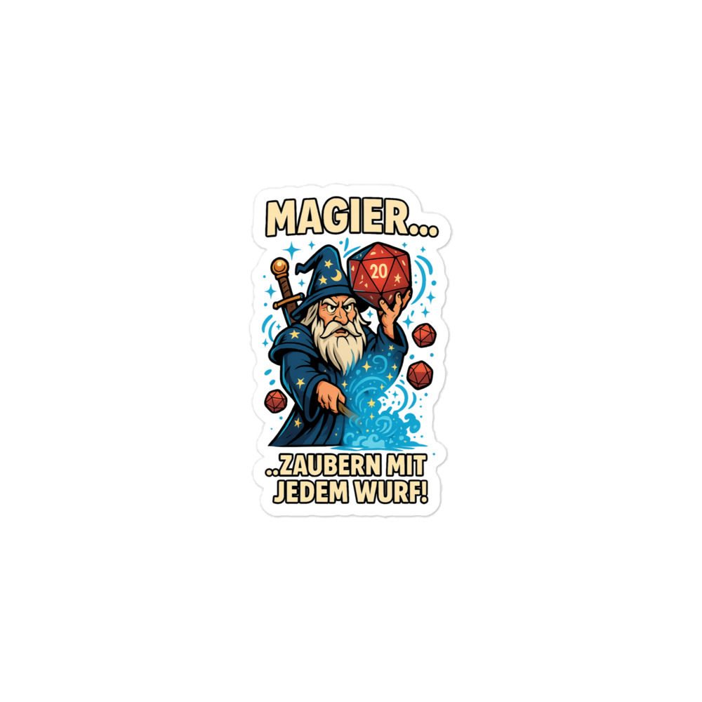 Magier zaubern - Blasenfreie Aufkleber 3″×3″ | 4″×4″ | 5.5″×5.5″ | 15″×3.75" – Bild 2