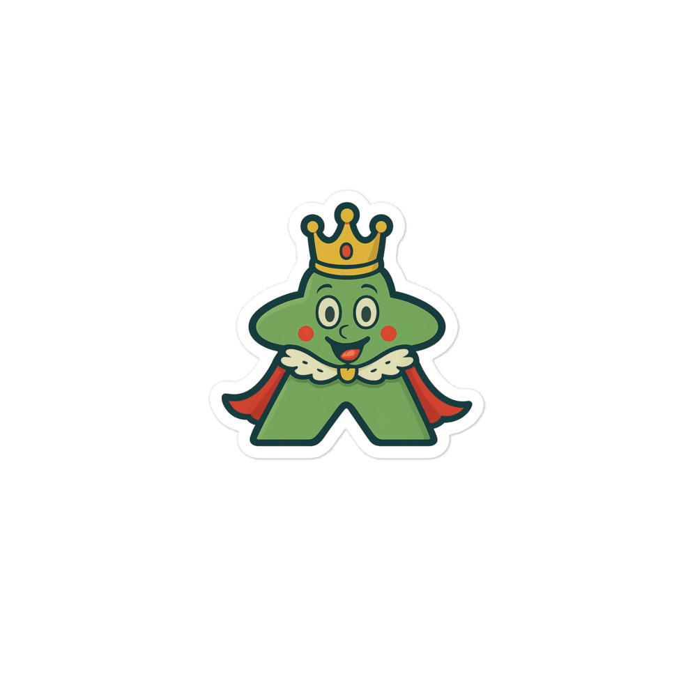 Royal green Meeple – Royal Meeple Edition - Blasenfreie Aufkleber 3″×3″ | 4″×4″ | 5.5″×5.5″ | 15″×3.75" – Bild 2
