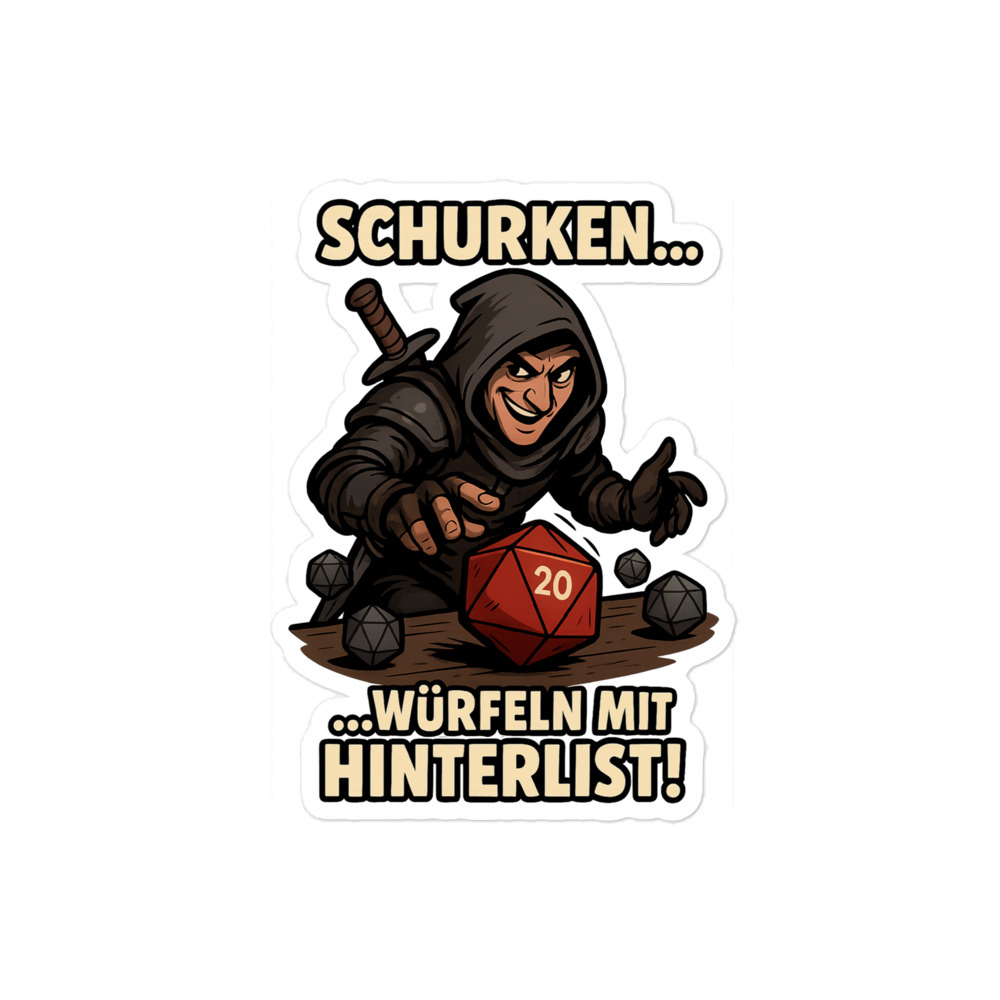 Hinterlist - Blasenfreie Aufkleber 3″×3″ | 4″×4″ | 5.5″×5.5″ | 15″×3.75" – Bild 3