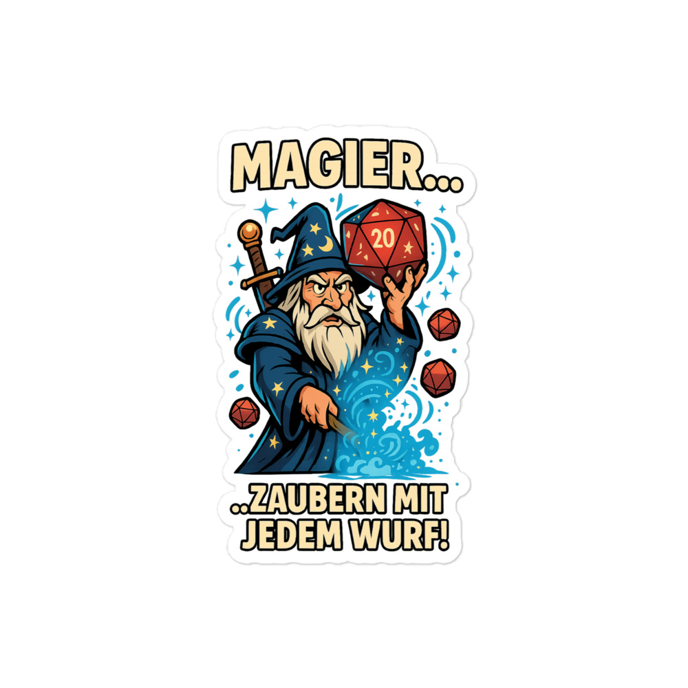 Magier zaubern - Blasenfreie Aufkleber 3″×3″ | 4″×4″ | 5.5″×5.5″ | 15″×3.75" – Bild 3