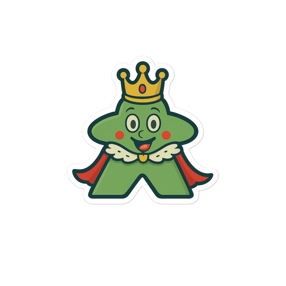 Royal green Meeple – Royal Meeple Edition - Blasenfreie Aufkleber 3″×3″ | 4″×4″ | 5.5″×5.5″ | 15″×3.75" – Bild 3