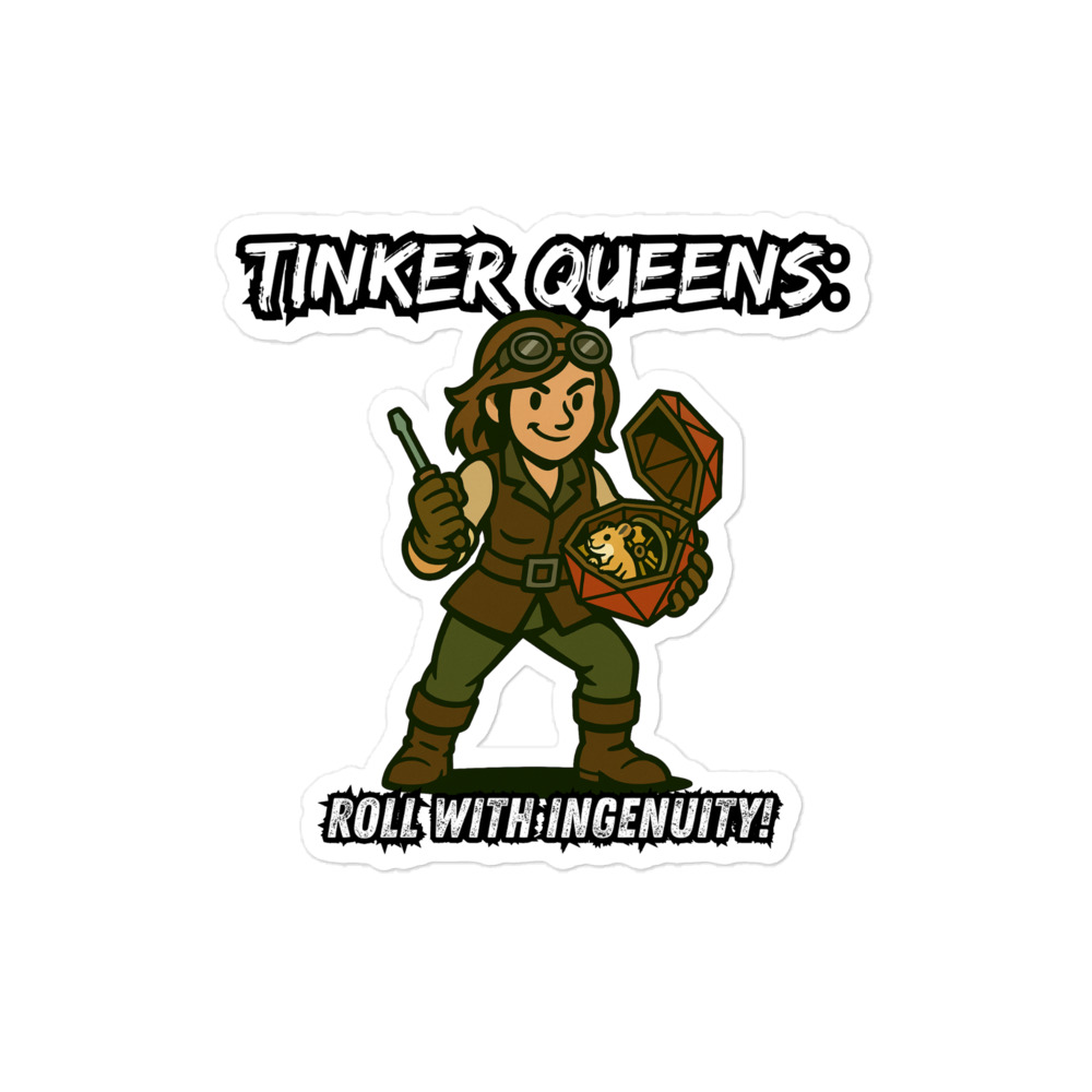 Tinker Queens roll with Attitude - Blasenfreie Aufkleber 3″×3″ | 4″×4″ | 5.5″×5.5″ | 15″×3.75" – Bild 3