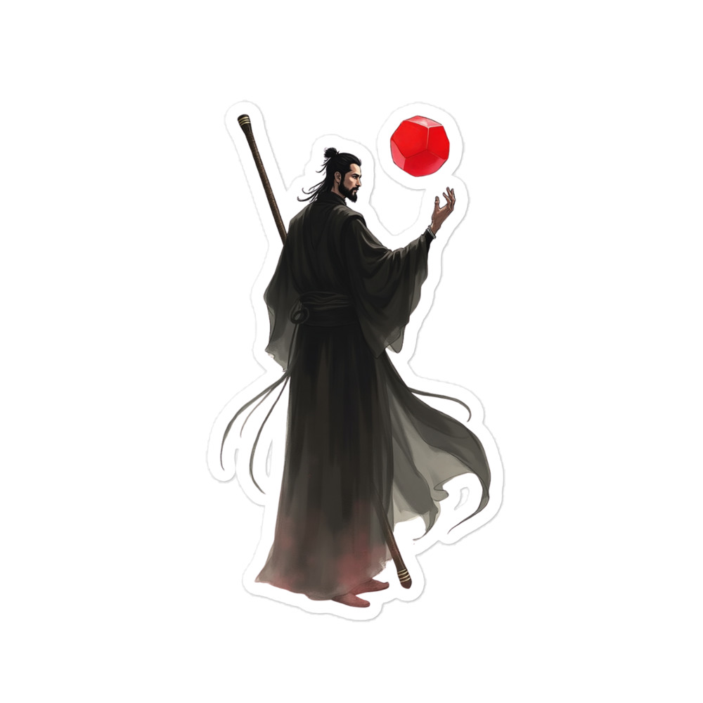 Dice Mage - Blasenfreie Aufkleber 3″×3″ | 4″×4″ | 5.5″×5.5″ | 15″×3.75" – Bild 4