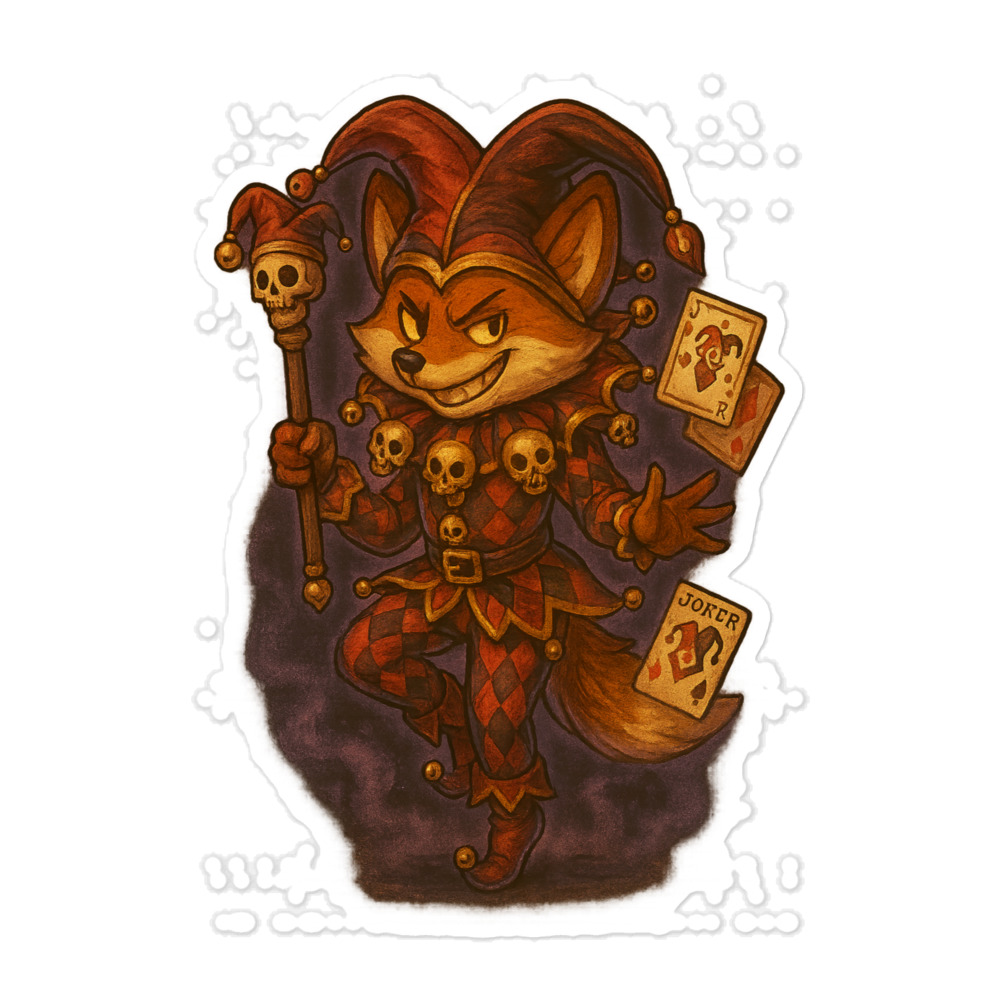 Evil Jester - Blasenfreie Aufkleber 3″×3″ | 4″×4″ | 5.5″×5.5″ | 15″×3.75" – Bild 4