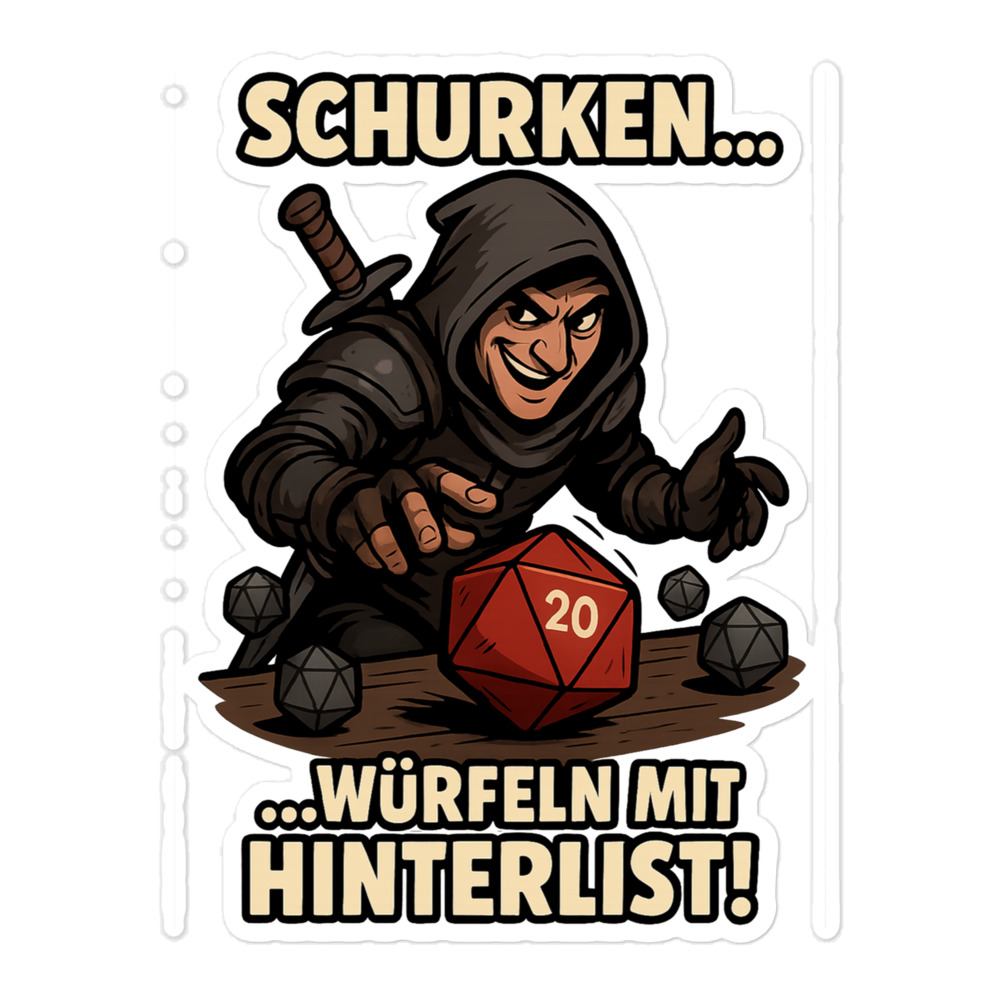 Hinterlist - Blasenfreie Aufkleber 3″×3″ | 4″×4″ | 5.5″×5.5″ | 15″×3.75" – Bild 4