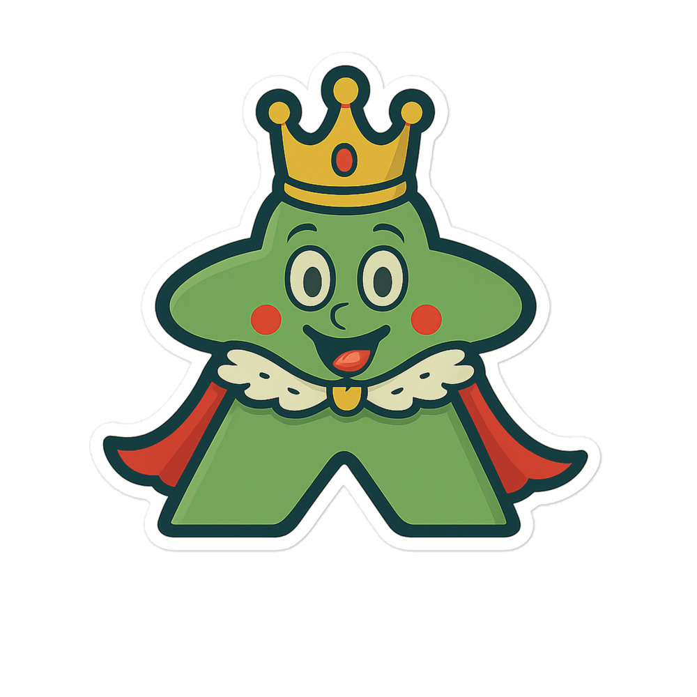 Royal green Meeple – Royal Meeple Edition - Blasenfreie Aufkleber 3″×3″ | 4″×4″ | 5.5″×5.5″ | 15″×3.75" – Bild 4