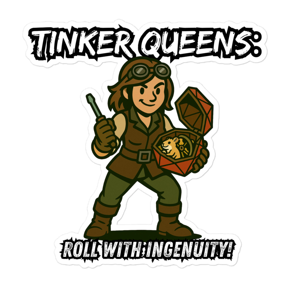 Tinker Queens roll with Attitude - Blasenfreie Aufkleber 3″×3″ | 4″×4″ | 5.5″×5.5″ | 15″×3.75" – Bild 4