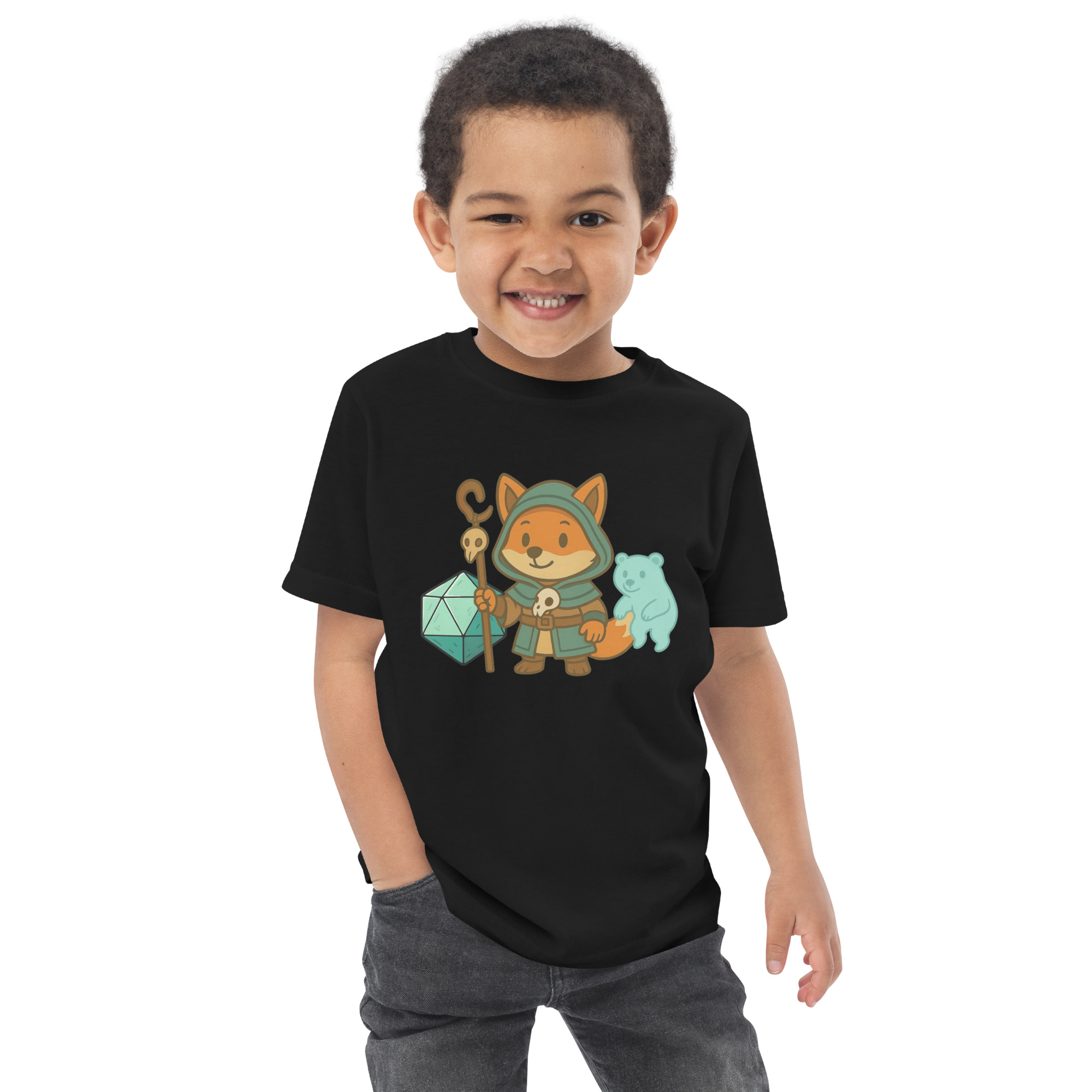 Dicefox Shaman - Jersey-DTG-T-Shirt für Kleinkinder – Bild 4