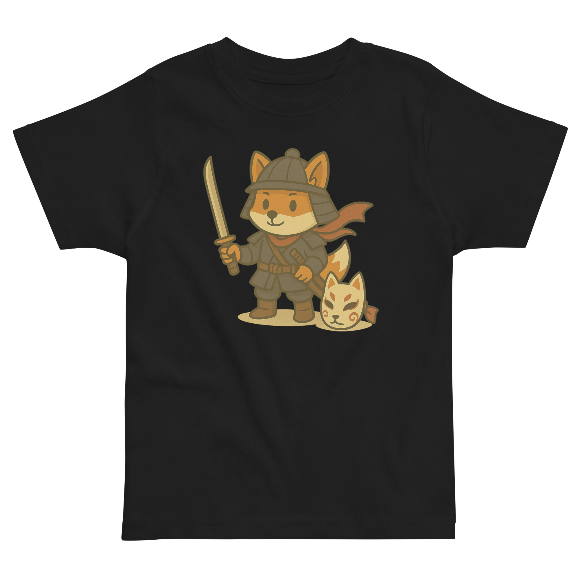 Fox Samurai - Jersey-DTG-T-Shirt für Kleinkinder