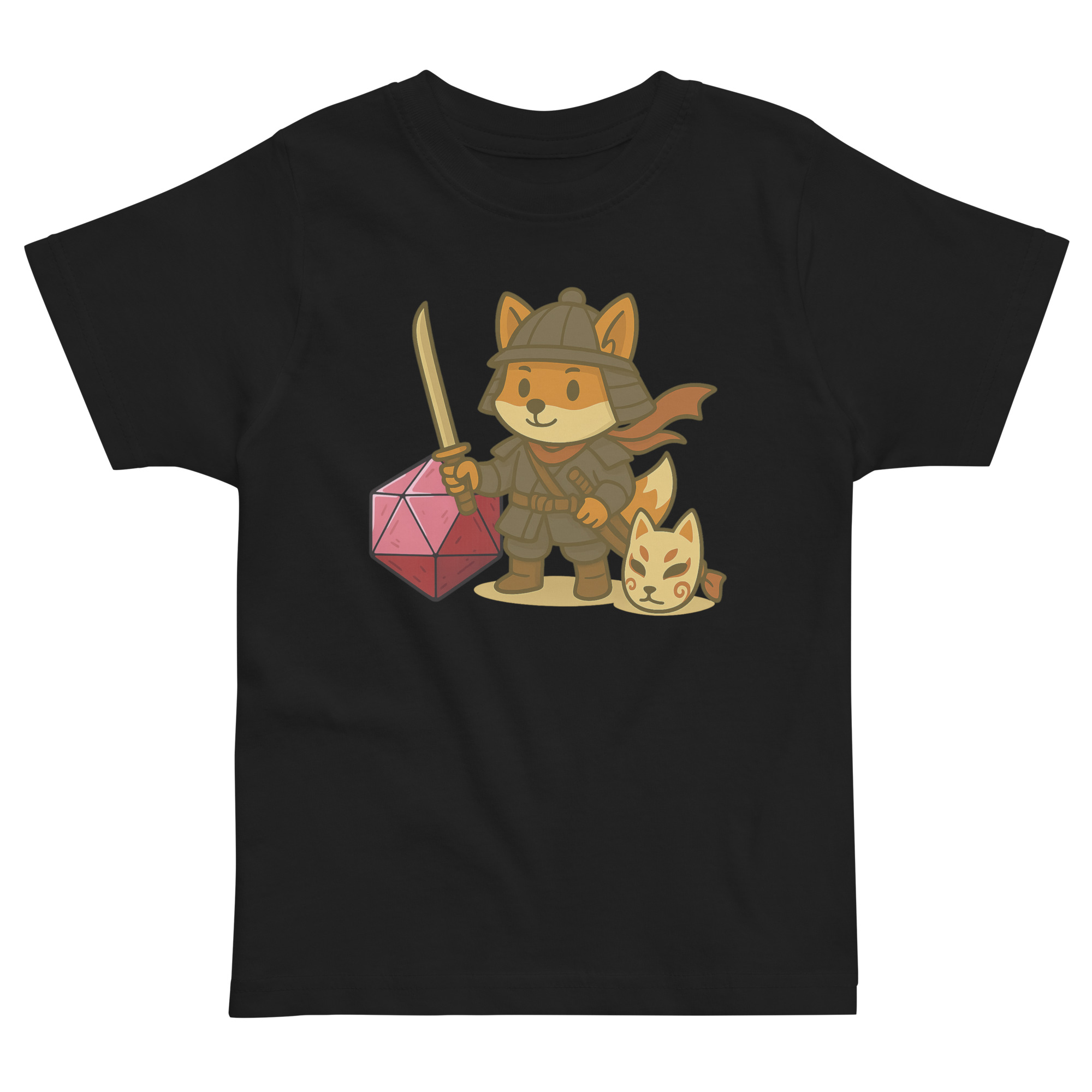 Dicefox Samurai - Jersey-DTG-T-Shirt für Kleinkinder