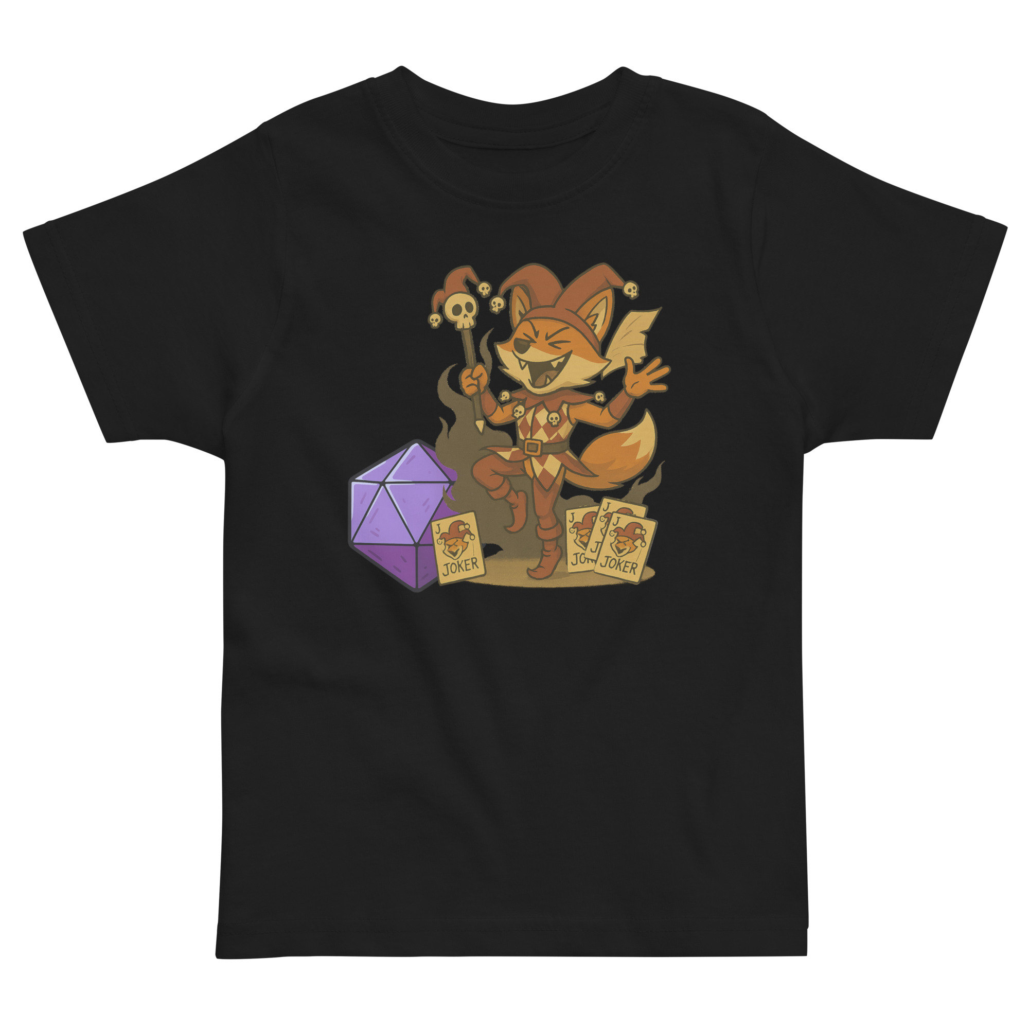 Dicefox Jester - Jersey-DTG-T-Shirt für Kleinkinder