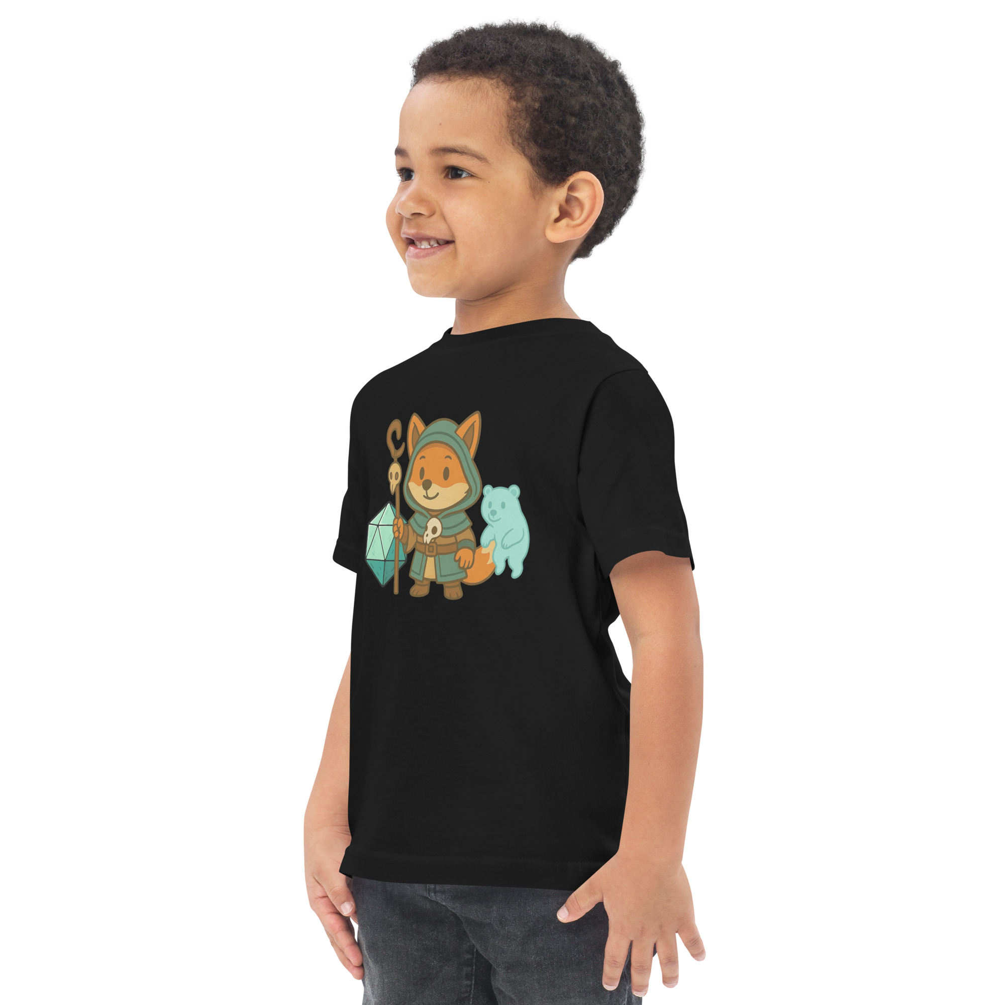 Dicefox Shaman - Jersey-DTG-T-Shirt für Kleinkinder – Bild 3