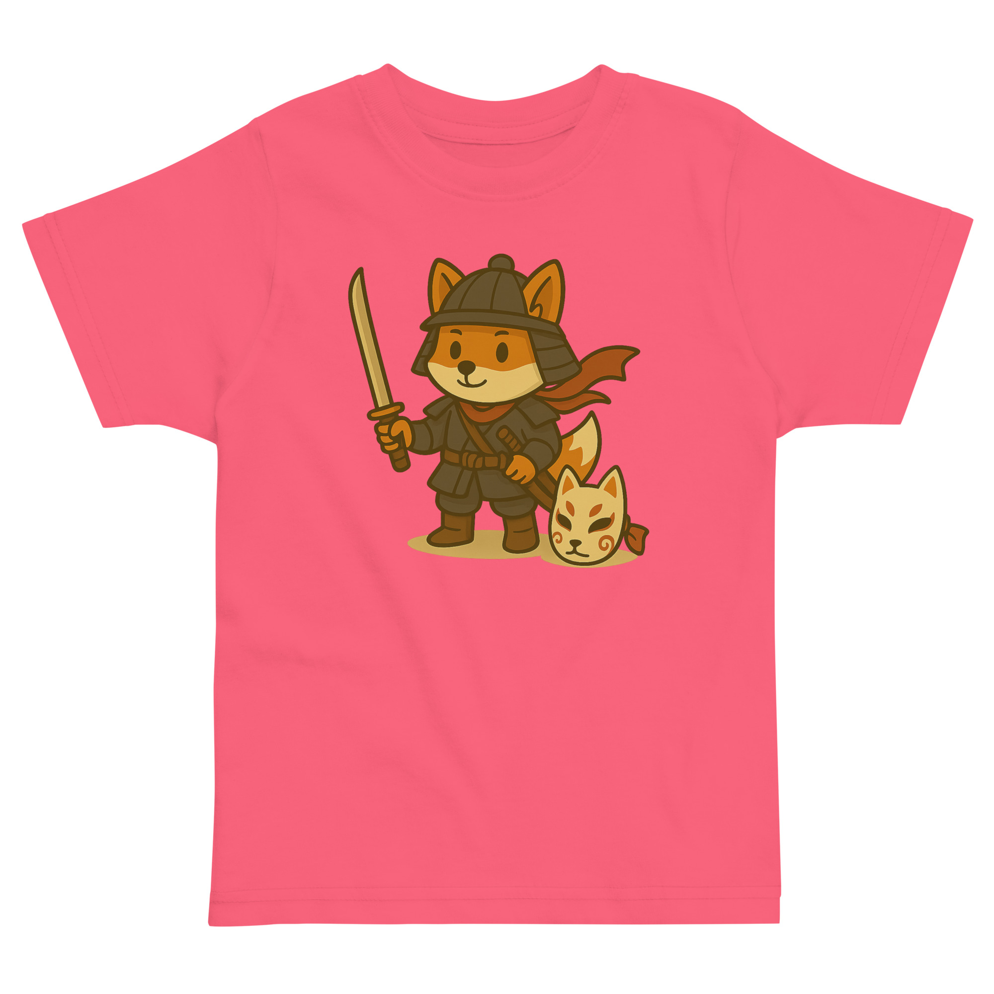 Fox Samurai - Jersey-DTG-T-Shirt für Kleinkinder – Bild 3