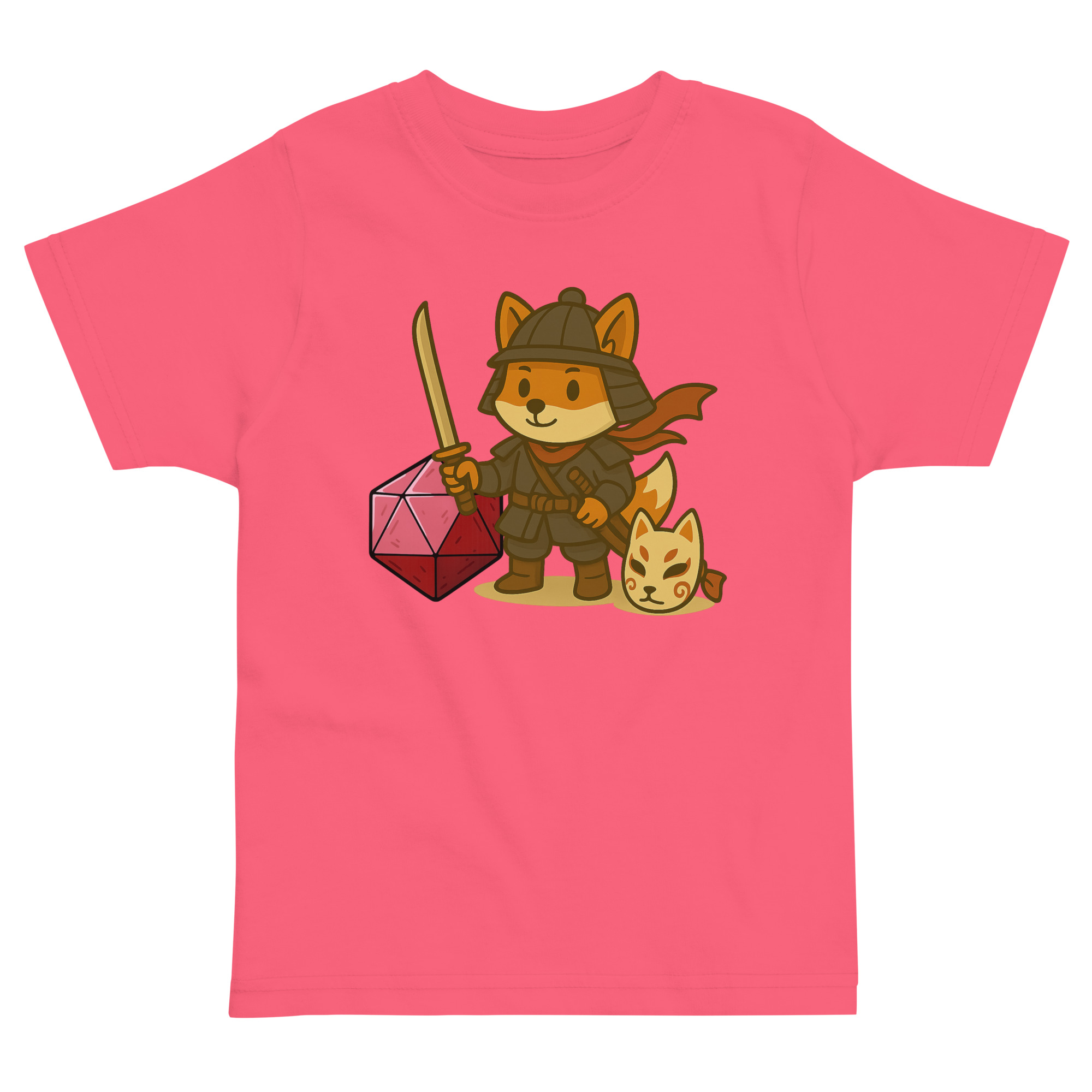 Dicefox Samurai - Jersey-DTG-T-Shirt für Kleinkinder – Bild 3