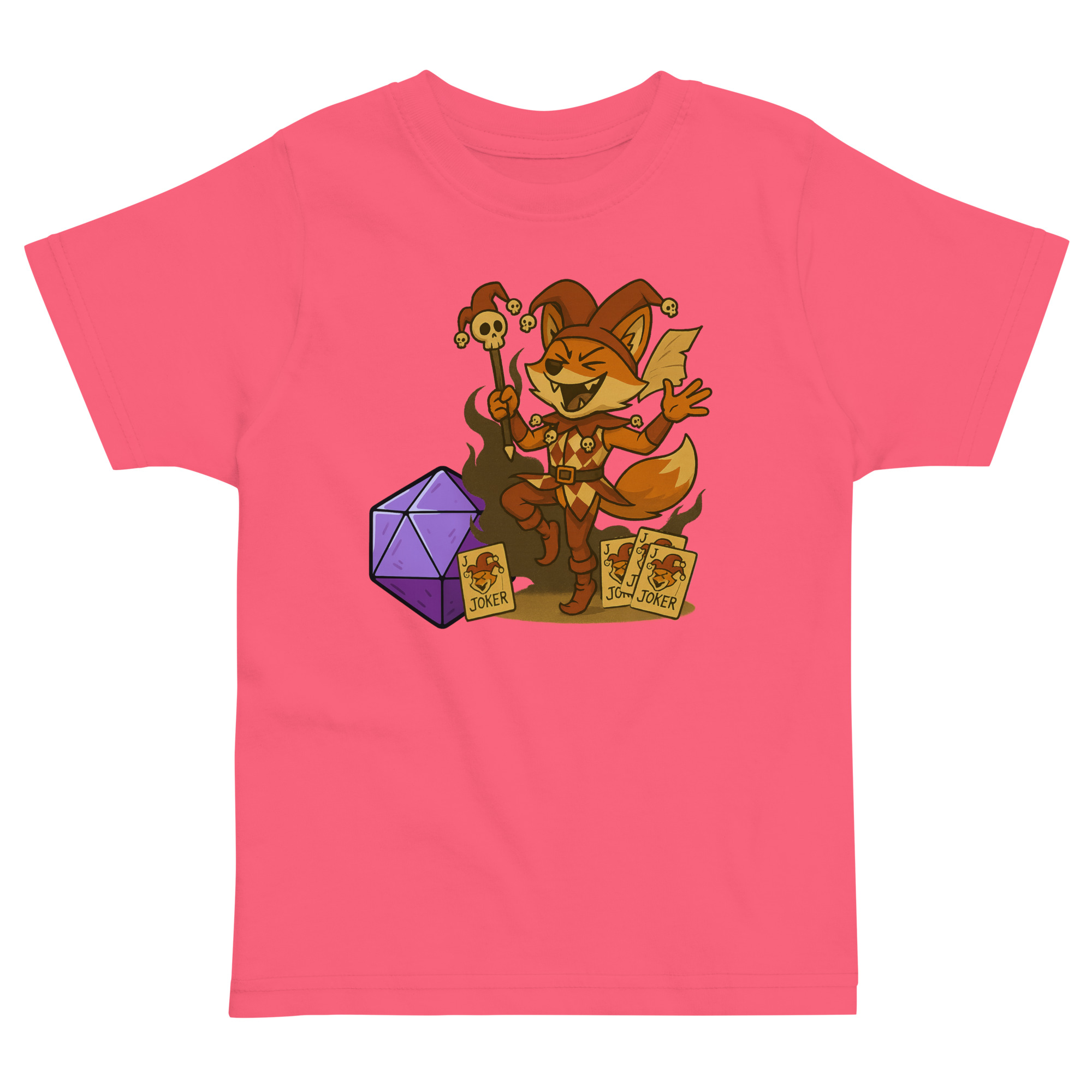 Dicefox Jester - Jersey-DTG-T-Shirt für Kleinkinder – Bild 3