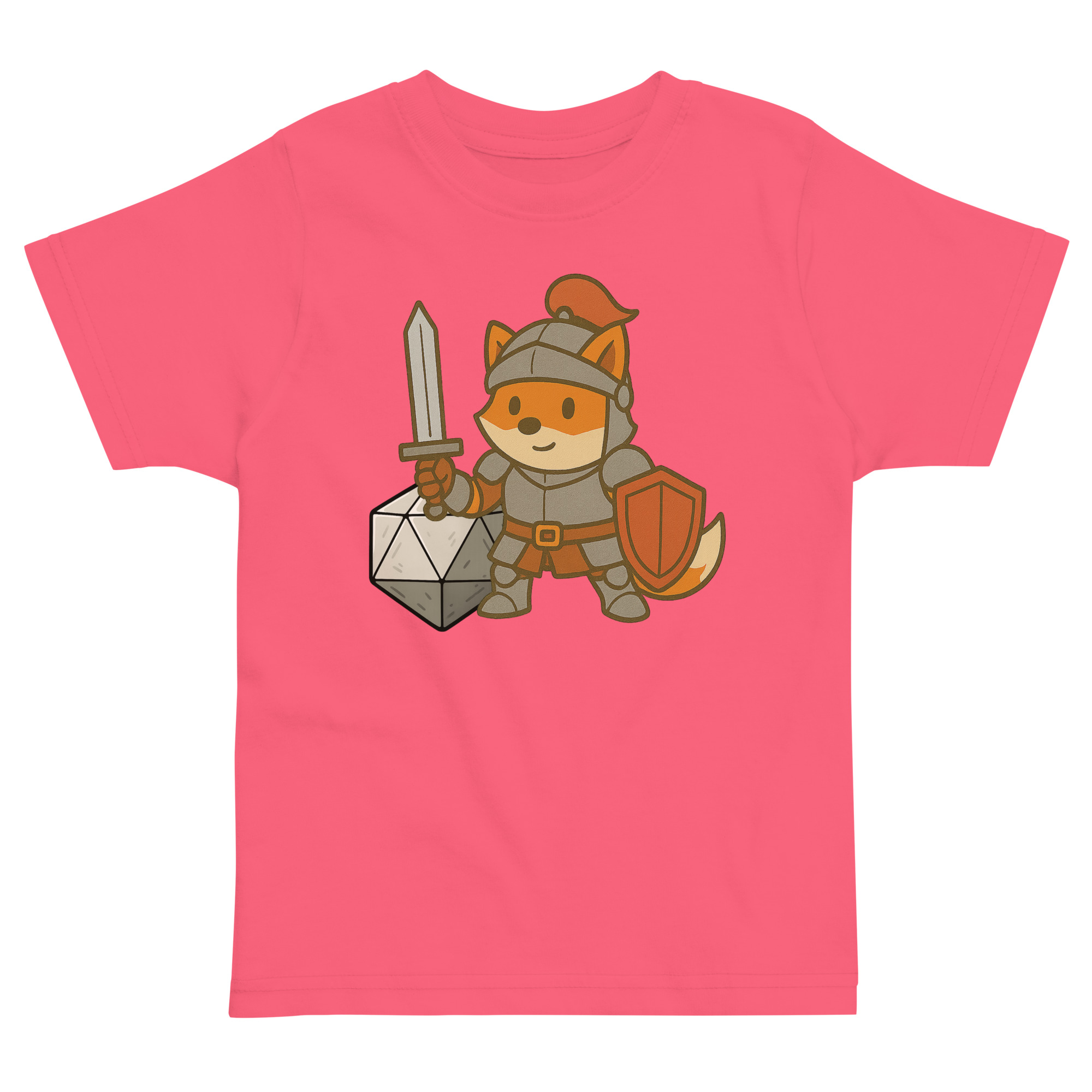 Dicefox Knight - Jersey-DTG-T-Shirt für Kleinkinder – Bild 3