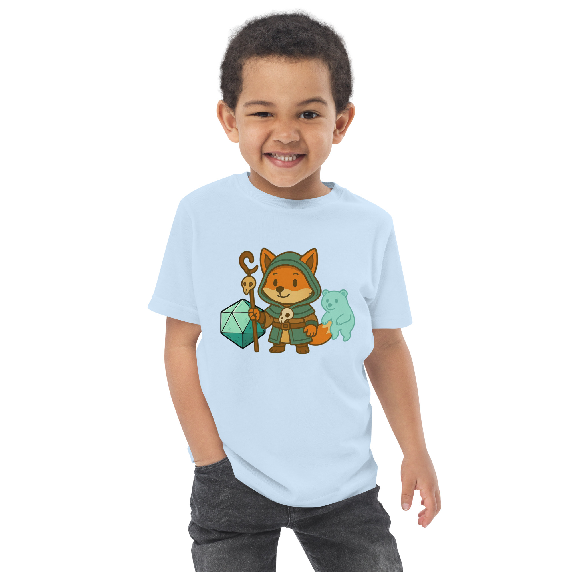 Dicefox Shaman - Jersey-DTG-T-Shirt für Kleinkinder – Bild 20