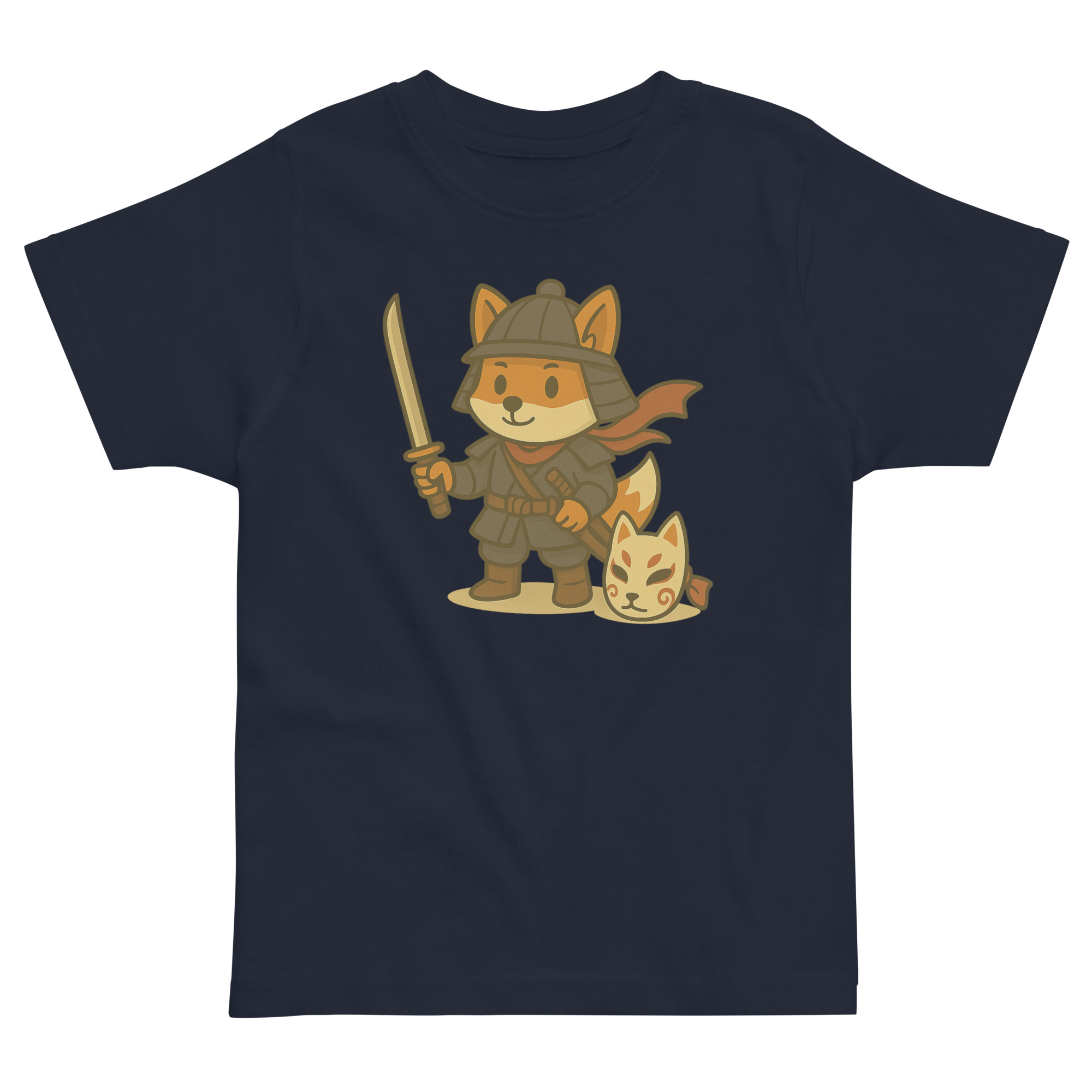 Fox Samurai - Jersey-DTG-T-Shirt für Kleinkinder – Bild 2