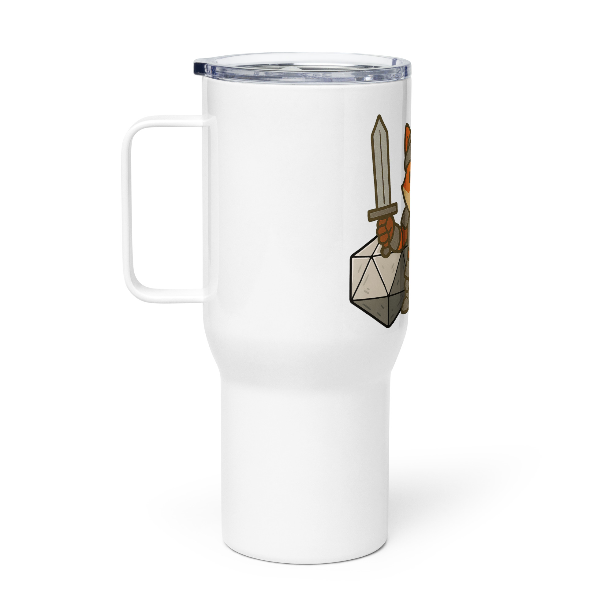 Dicefox Knight - Reisebecher mit Griff | 739 ml (25 oz) | 1.183 ml (40 oz) – Bild 2
