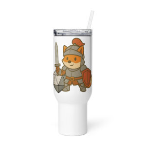 Dicefox Knight - Reisebecher mit Griff | 739 ml (25 oz) | 1.183 ml (40 oz)