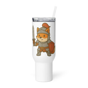 Fox Knight - Reisebecher mit Griff | 739 ml (25 oz) | 1.183 ml (40 oz)