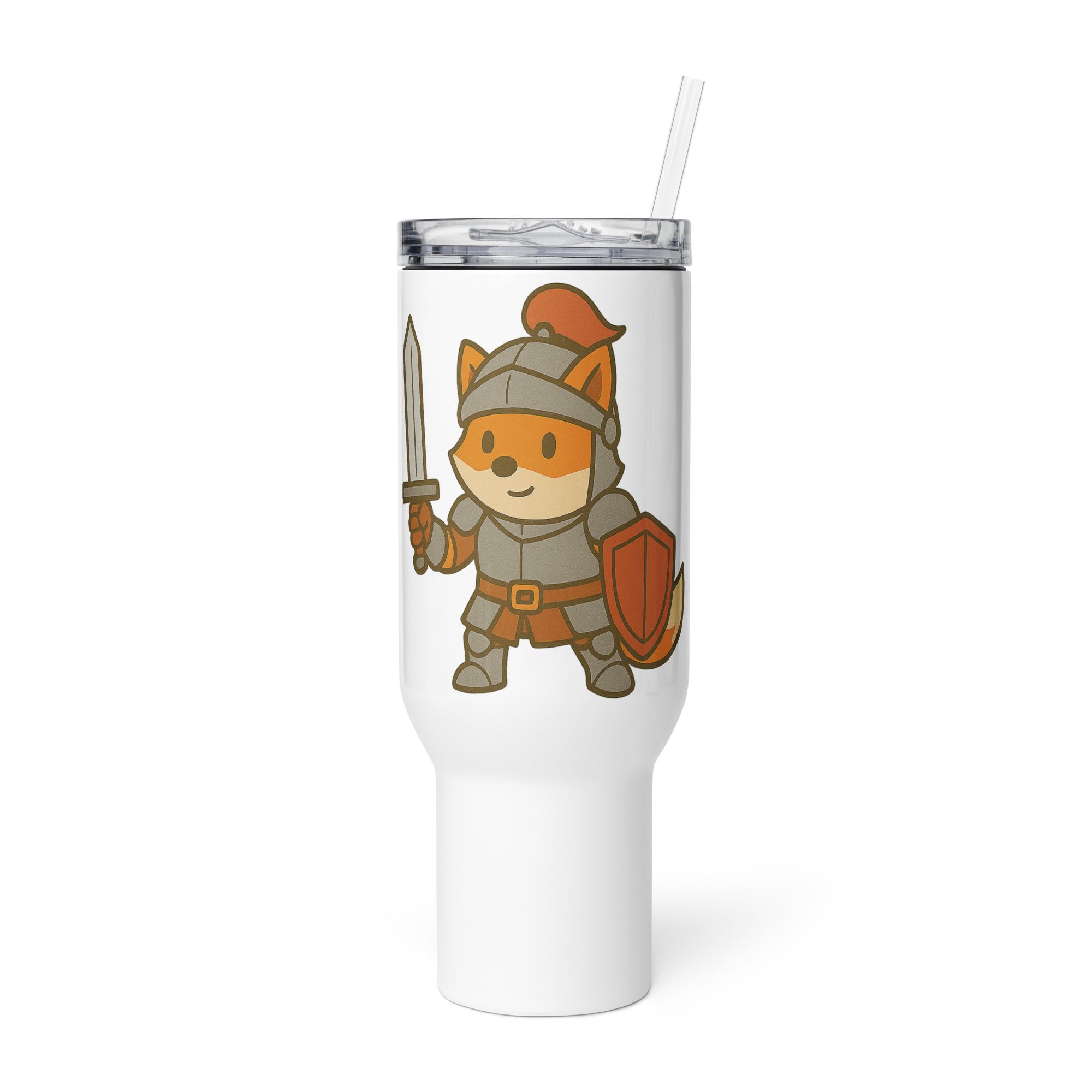 Fox Knight - Reisebecher mit Griff | 739 ml (25 oz) | 1.183 ml (40 oz)