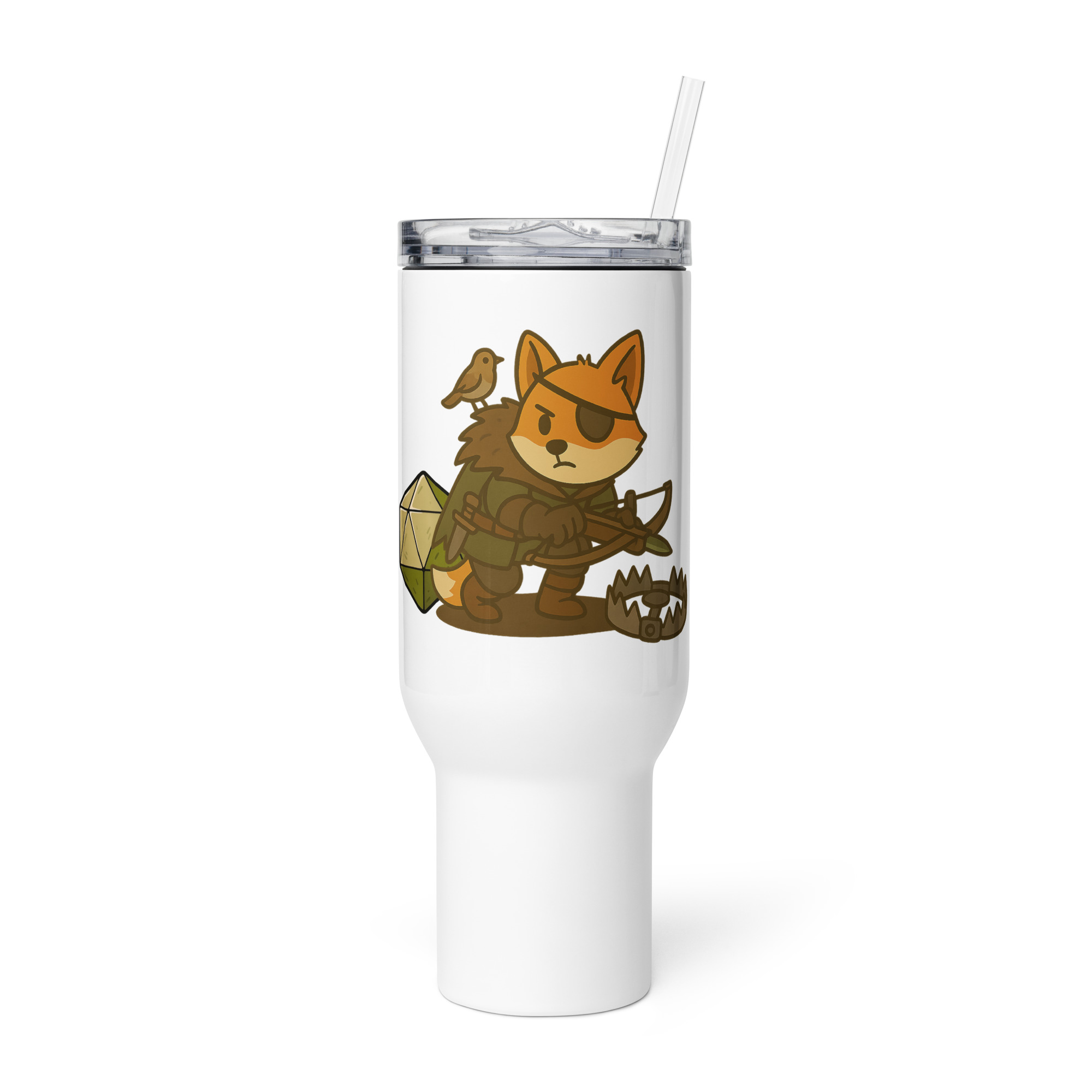 Dicefox Hunter - Reisebecher mit Griff | 739 ml (25 oz) | 1.183 ml (40 oz)