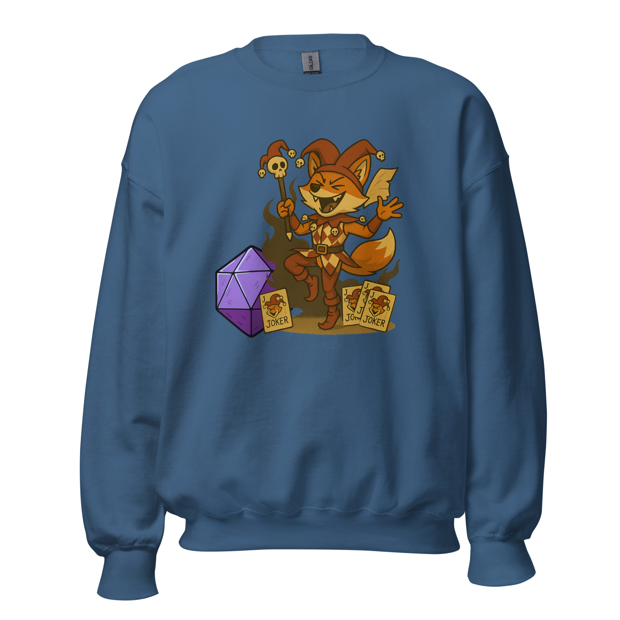Dicefox Jester - DTF-Unisex-Pullover – Bild 25