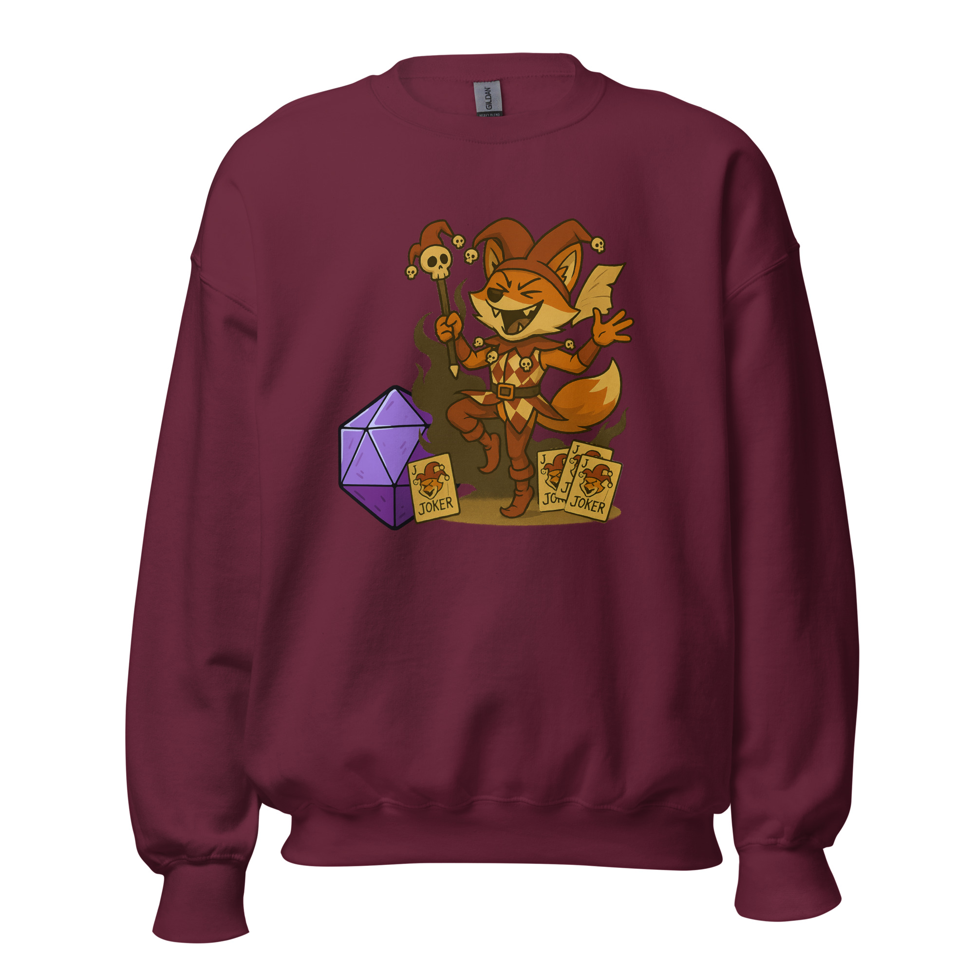 Dicefox Jester - DTF-Unisex-Pullover – Bild 10