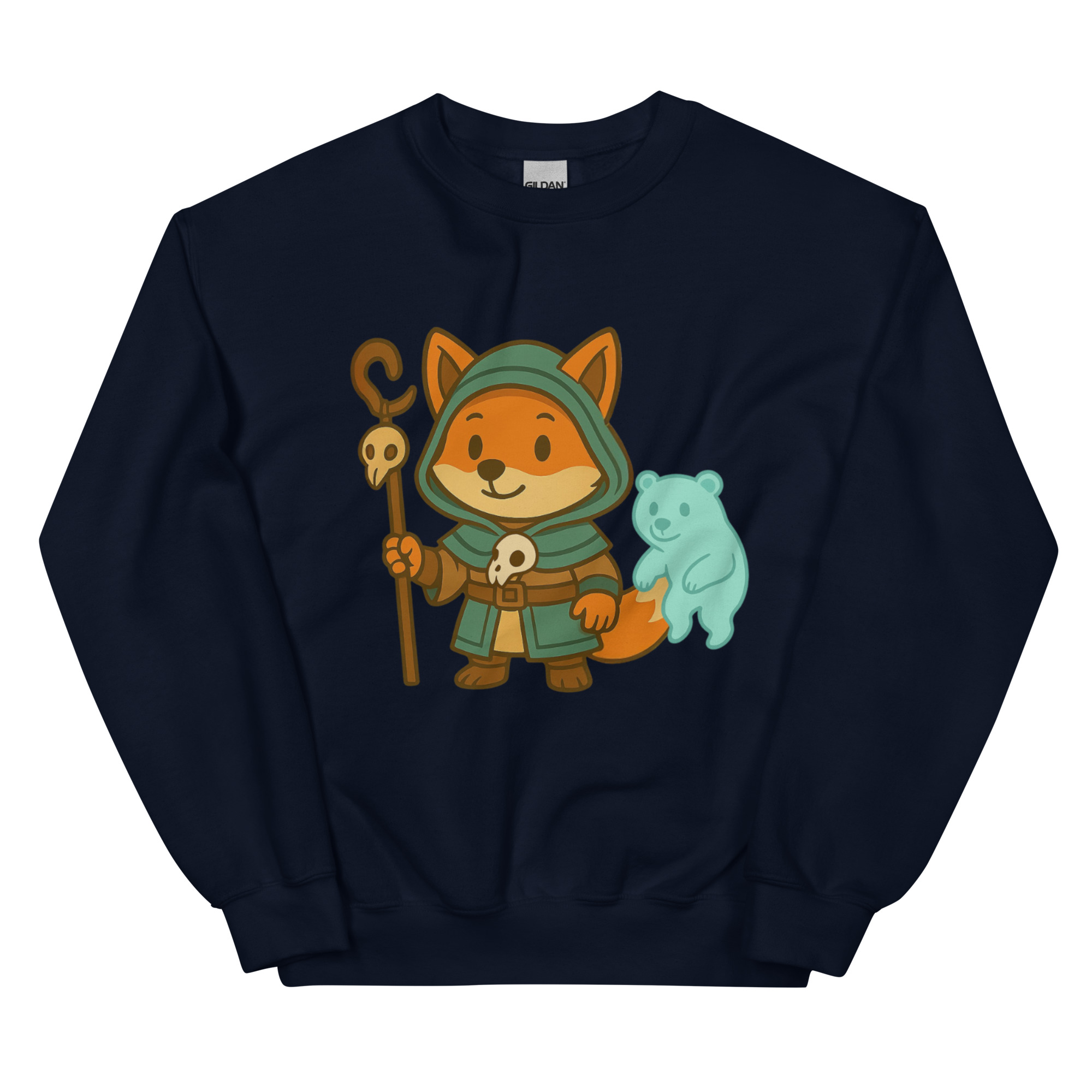 Fox Shaman - DTF-Unisex-Pullover – Bild 3