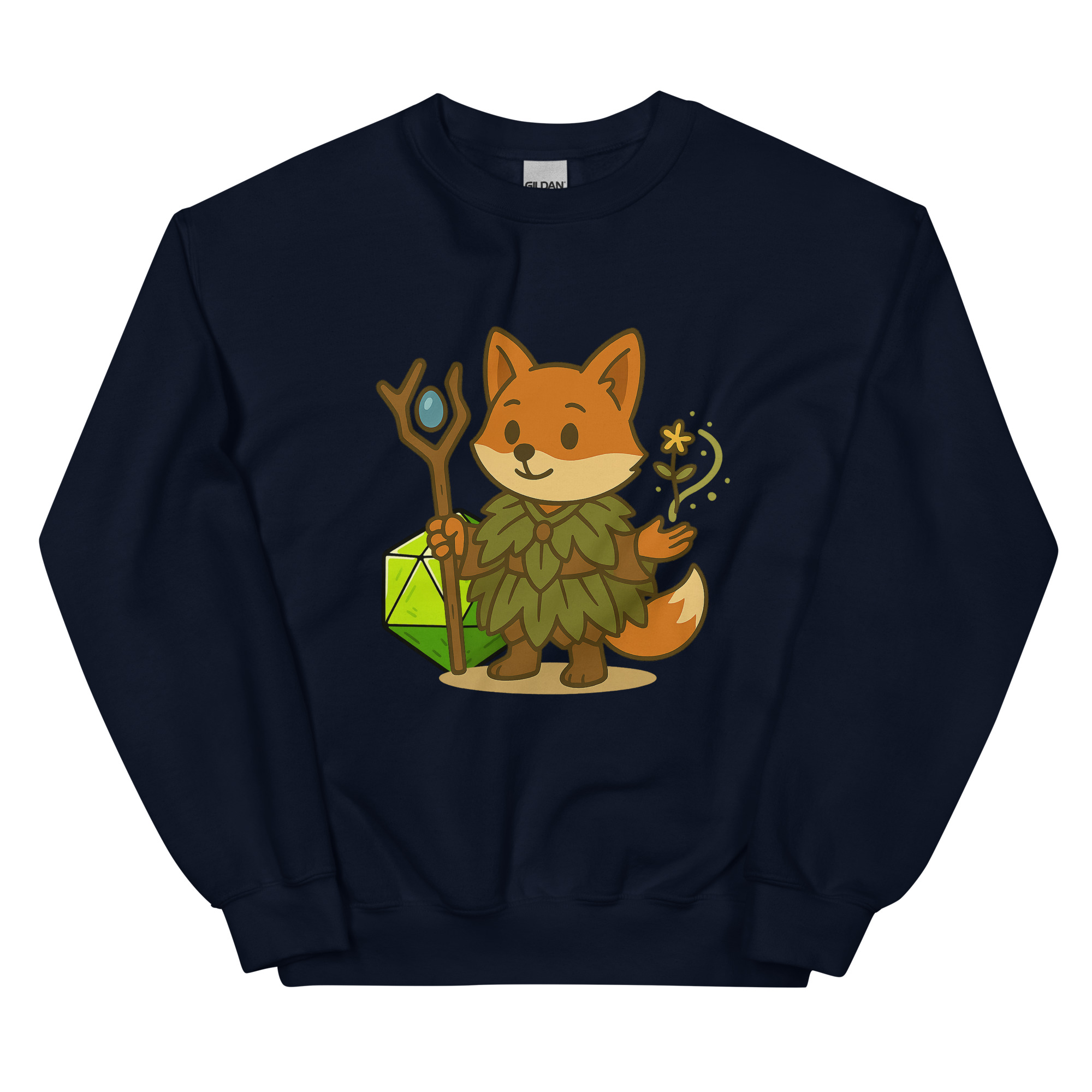 Dicefox Druid - DTF-Unisex-Pullover – Bild 3